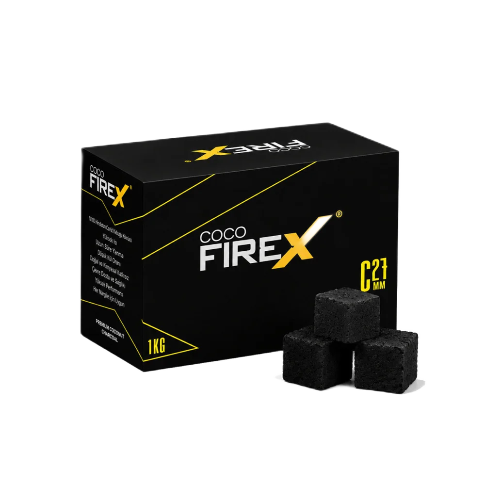 Coco Firex 27 mm 1 kg premium hindistan cevizi nargile kömürü kutusu